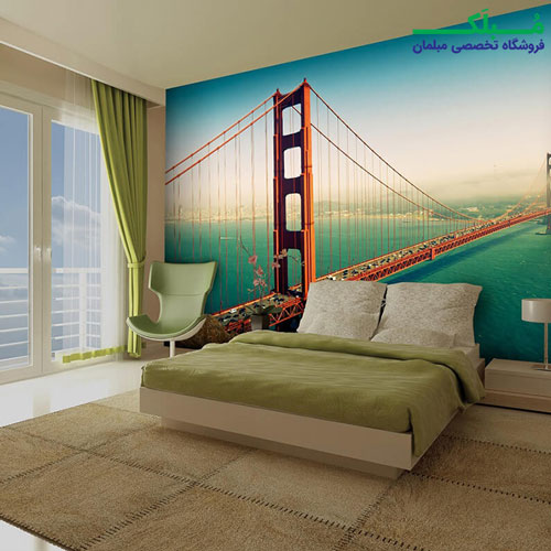 پوستر دیواری 4 تکه طرح پل گلدن گیت سانفرانسیسکو 1WALL مدل W4P-SANFRAN-001